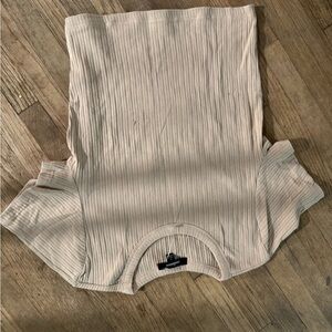 Ambiance Light Tan Ribbed Top